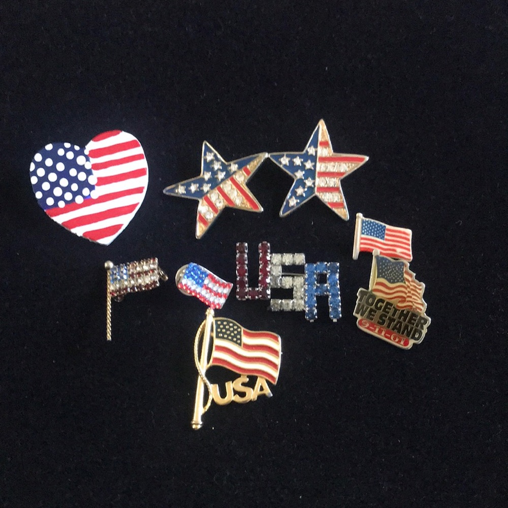 USA 🇺🇸  Patriotic Vintage Pins and Brooches